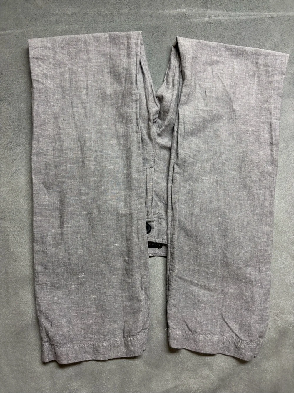 Banana Republic Women’s Linen Blend Pants Gray Straight Leg Size 4 Casual Beach